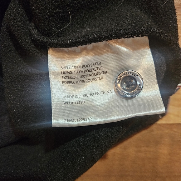 Original Vintage Weatherproof Black Button Up Fleece Lined Jacket Men's Medium - Picture 6 of 9